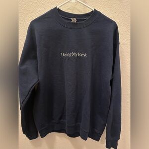 Gildan Navy Blue 'Doing My Best' Sweatshirt